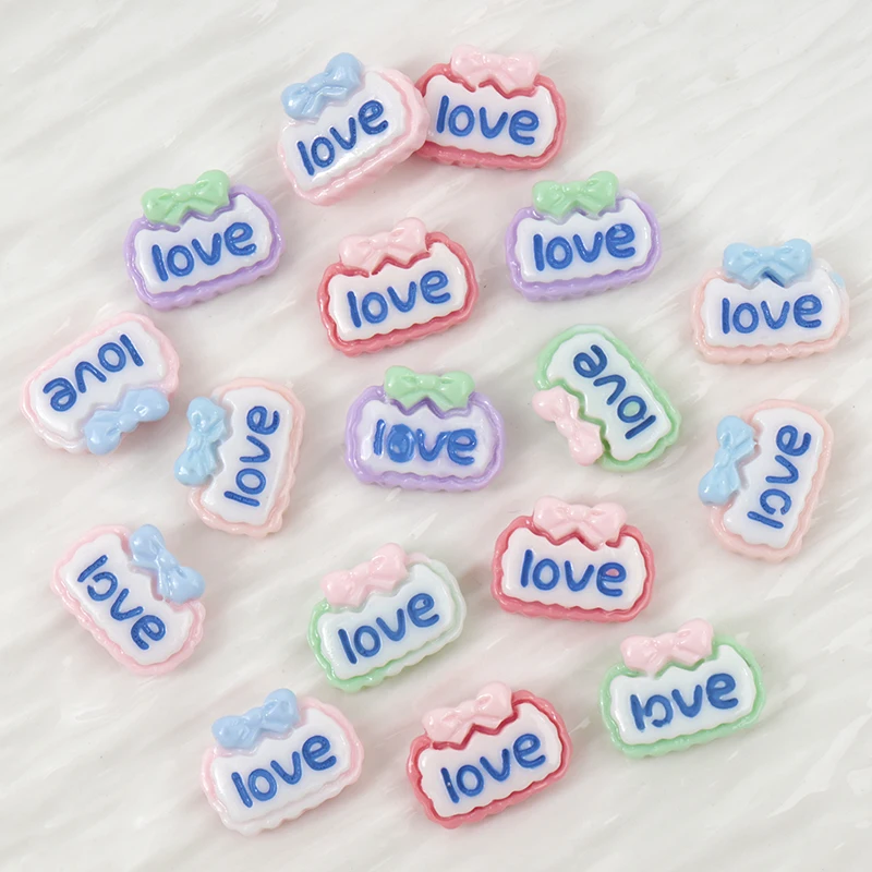 Art Craft Love - 30Pcs Mini Love Letter Resin Flat