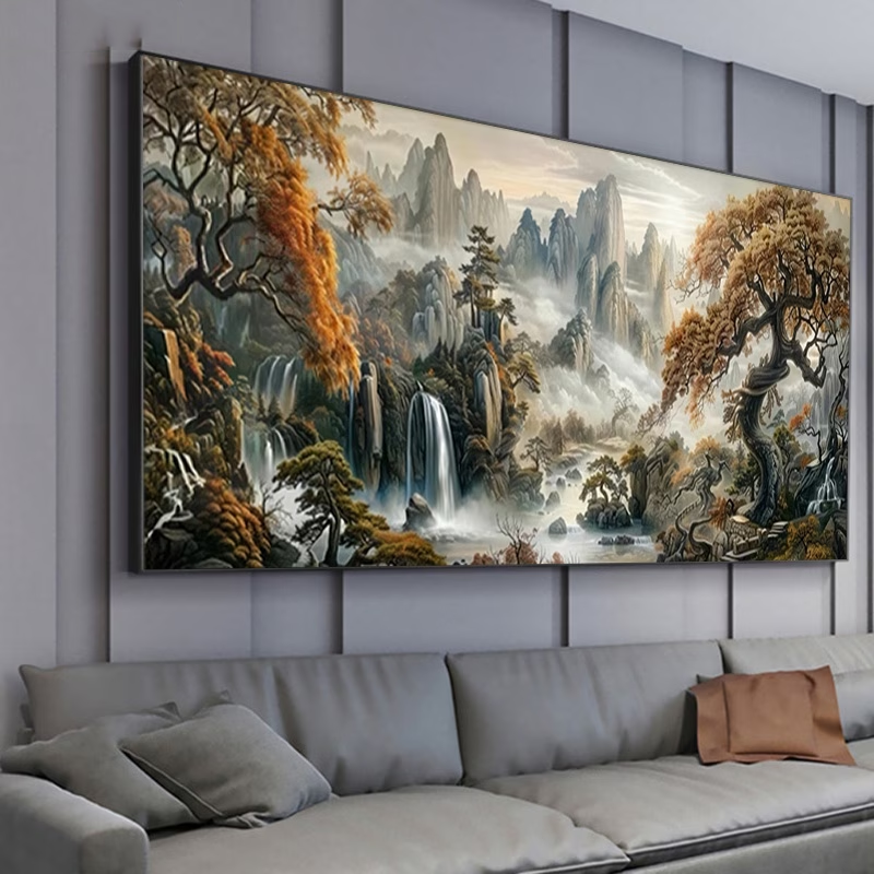 Art Craft Tree - Majestic Mountains Trees Landscape DIY Diamond