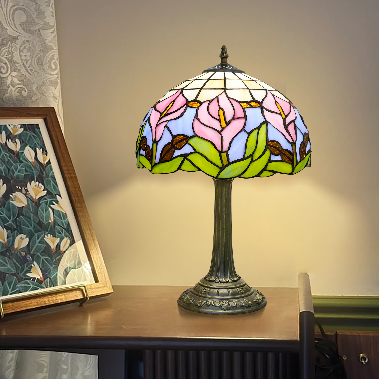 Light Art And Craft - Modern calla lily flower desk lamp,
