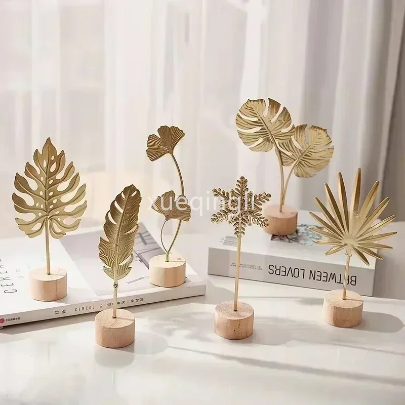 Light Art And Craft - 1pc Nordic Style Iron Art Ginkgo