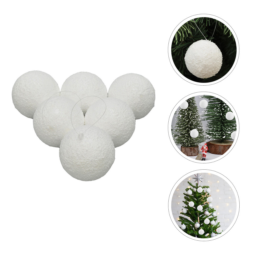 Art Craft Tree - 6Pcs White Art Ball Pack Dense