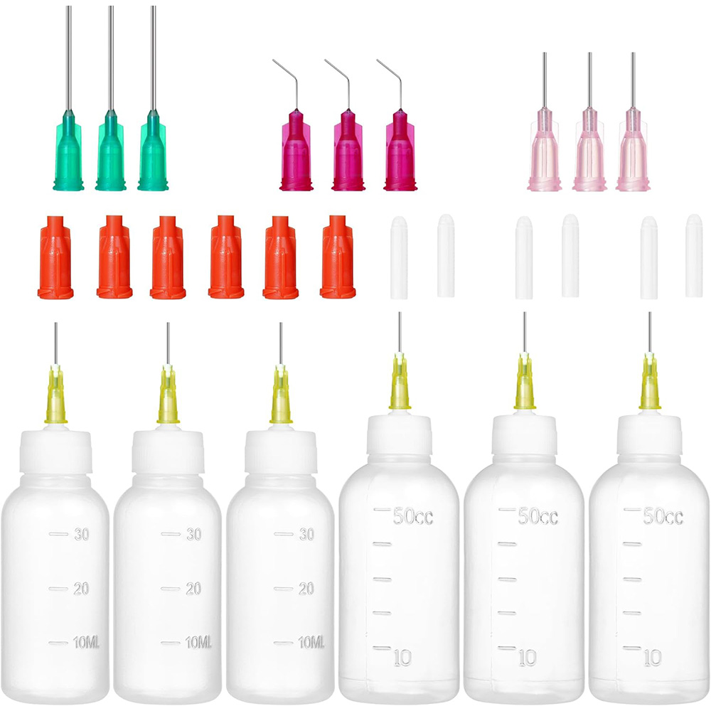 Art Craft Market - Precision Needle-Tip Squeeze Bottle Set, 6-Pack
