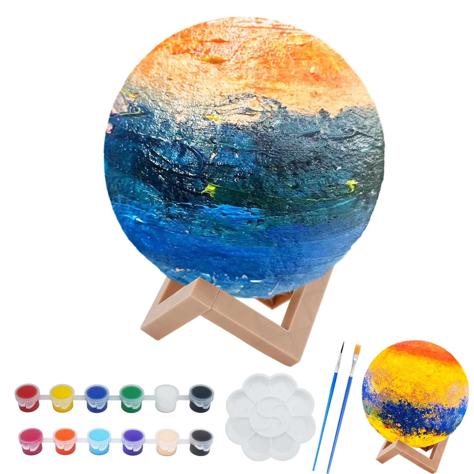 Paint Your Own Moon Lamp Kit C - مراجعة Light Art And Craft وسعره