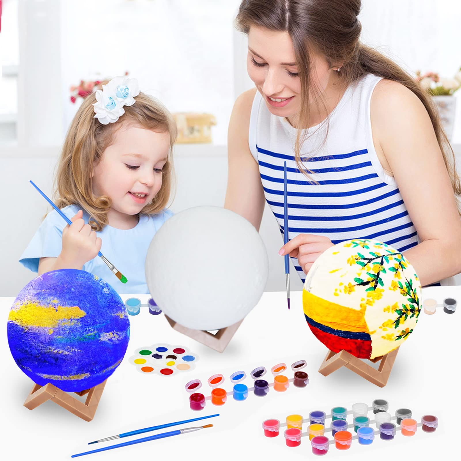 Paint Your Own Moon Lamp Kit C - مراجعة Light Art And Craft وسعره