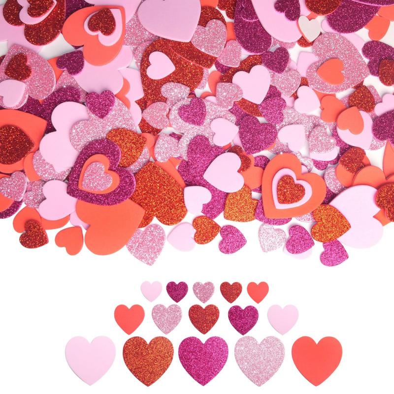 50pcs Love Heart Self Adhesive - مراجعة Art Craft Love وسعره