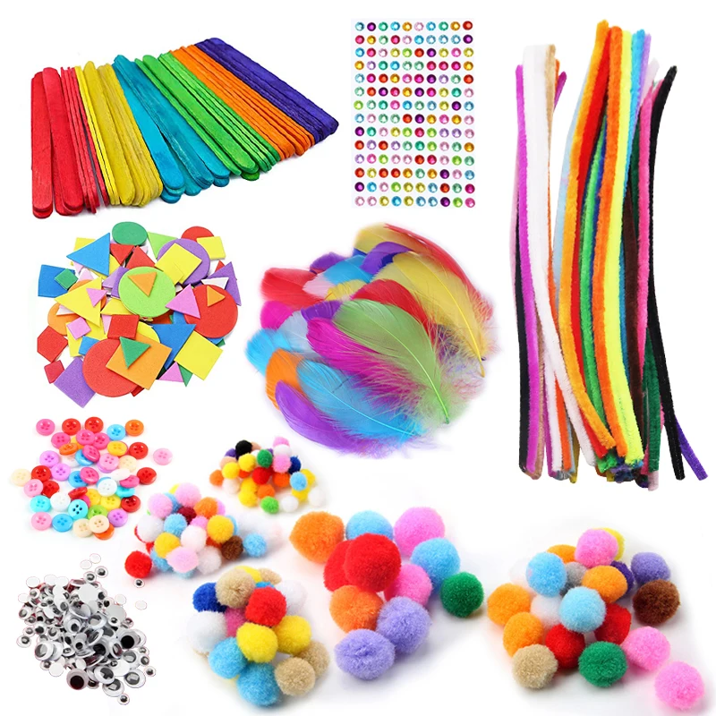 Kids Creative Plush Stick Pomp - مراجعة Art Craft Eyes وسعره