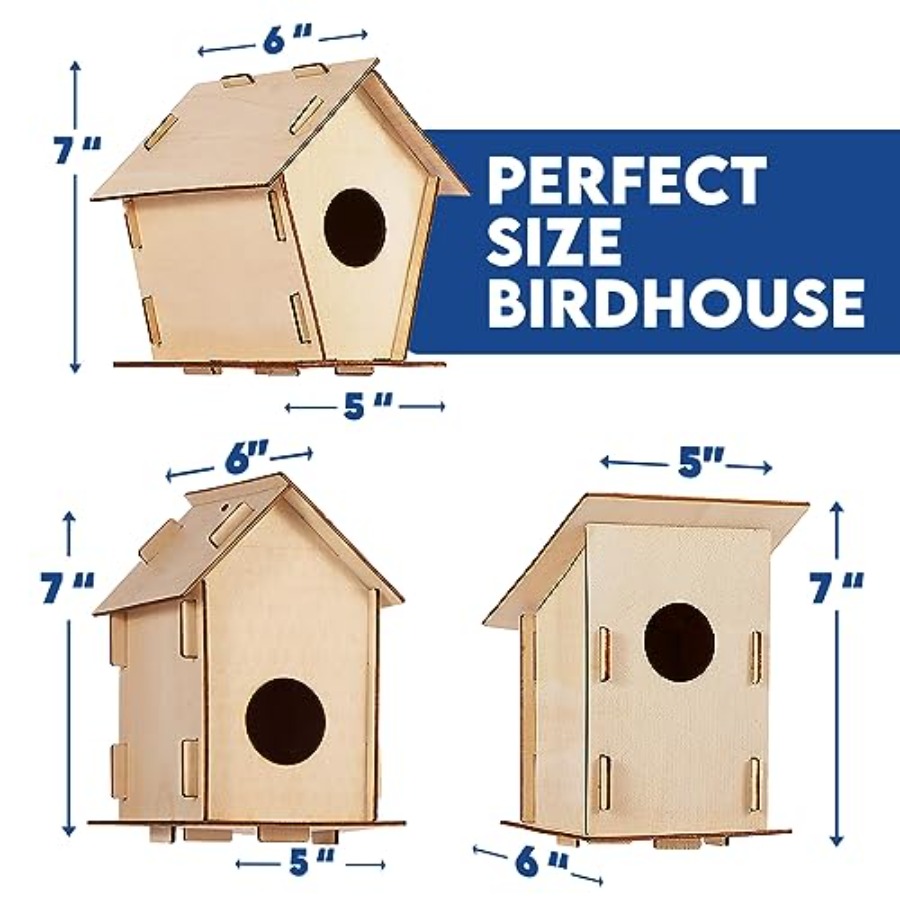 Kit - Unfinished Wood Bird Hou - مراجعة Art & Craft Toys For Kids وسعره