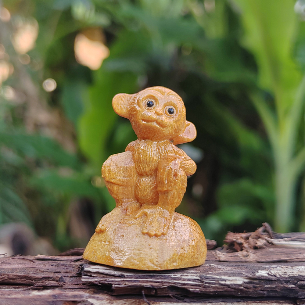 Monkey Wood Carving Statue, An - مراجعة Art And Craft Jungle وسعره
