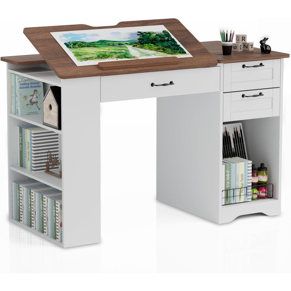 Drating Table with Storage Cab - مراجعة Art & Craft Toys For Kids وسعره