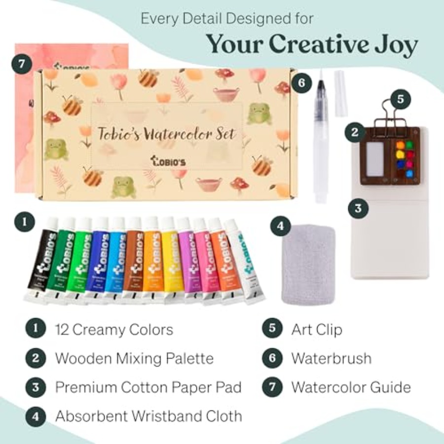 Original Mini Wooden Watercolo - مراجعة Art & Craft Toys For Kids وسعره
