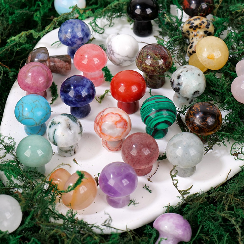 Natural Crystal Mushroom Gemst - مراجعة Art And Craft Jungle وسعره