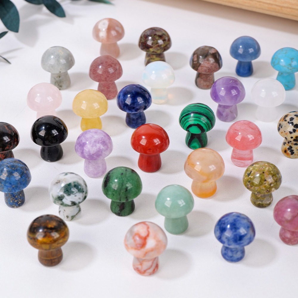 Natural Crystal Mushroom Gemst - مراجعة Art And Craft Jungle وسعره