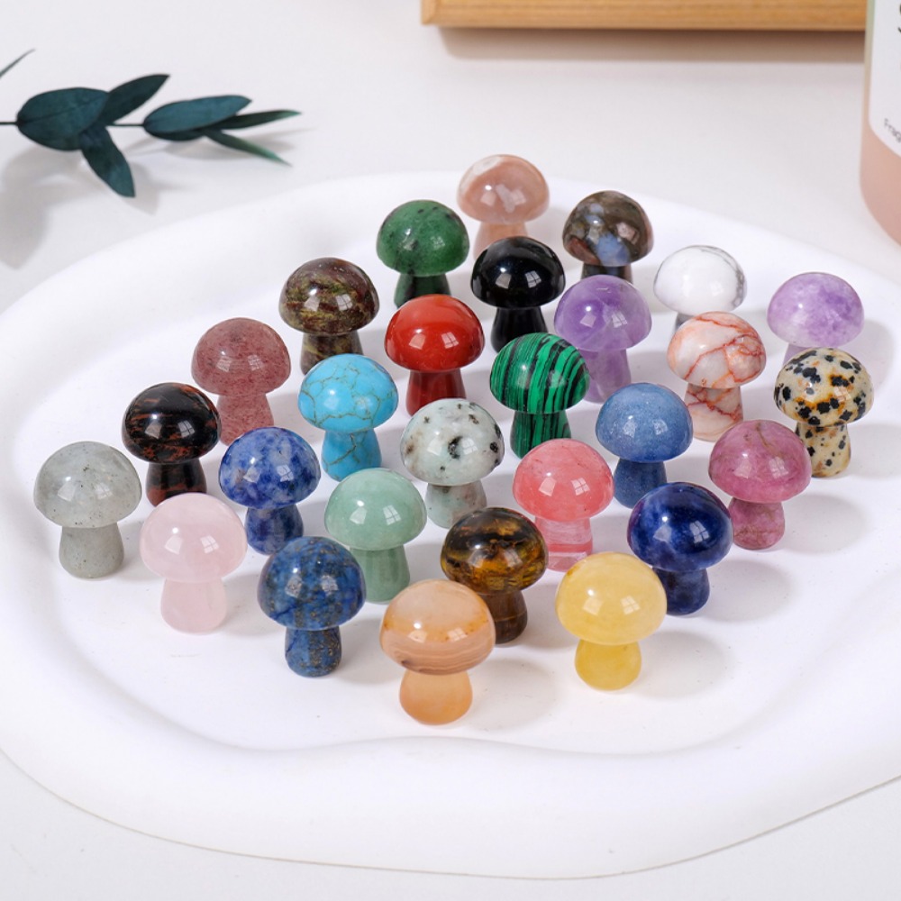 Natural Crystal Mushroom Gemst - مراجعة Art And Craft Jungle وسعره
