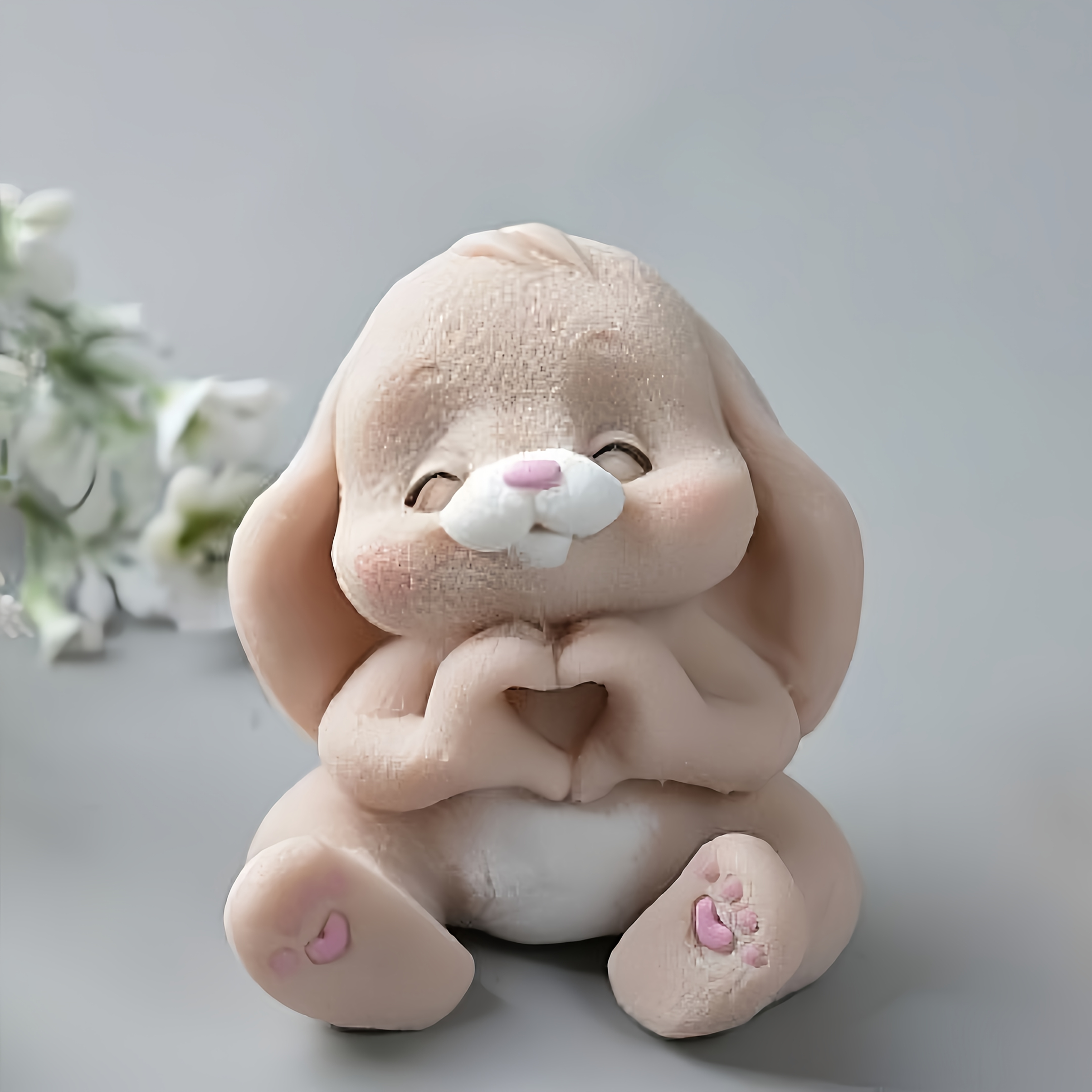 1pc Adorable Rabbit Resin Sili - مراجعة Art Craft Eyes وسعره