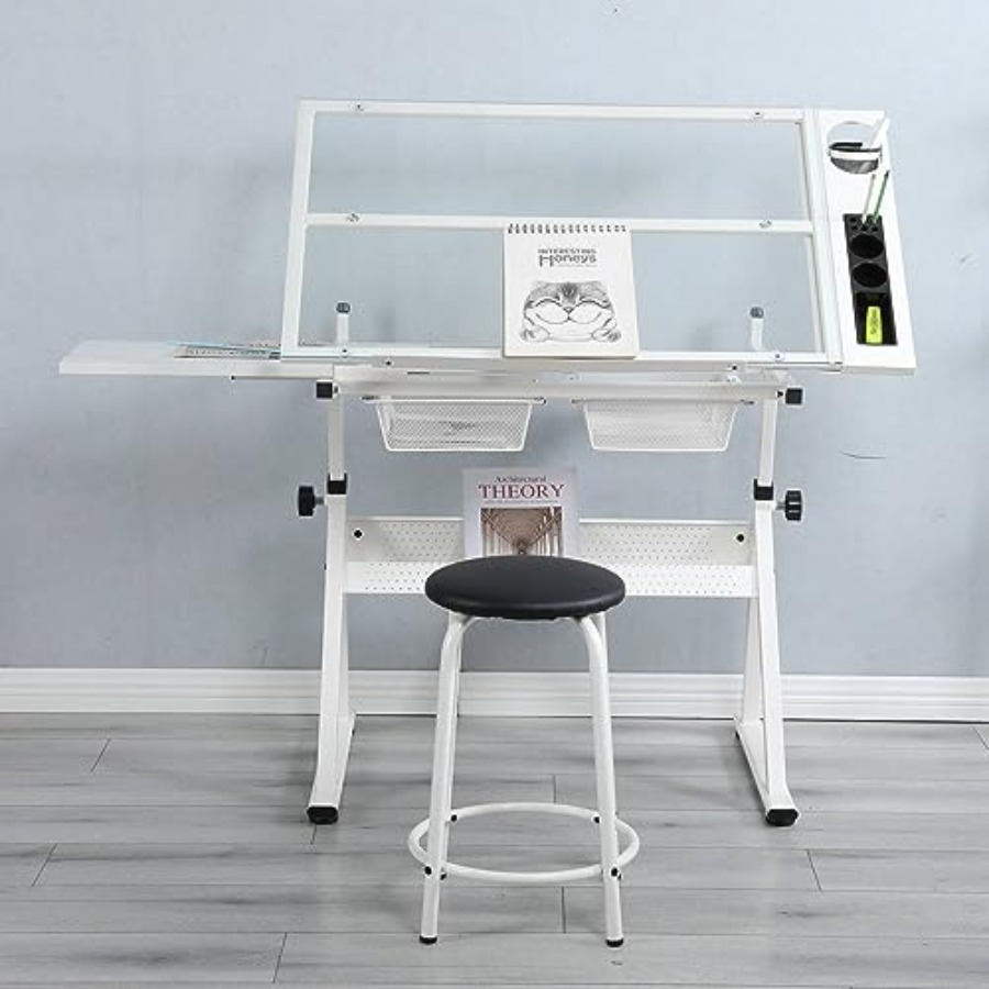 Drafting Table with Stool Mode - مراجعة Art & Craft Toys For Kids وسعره
