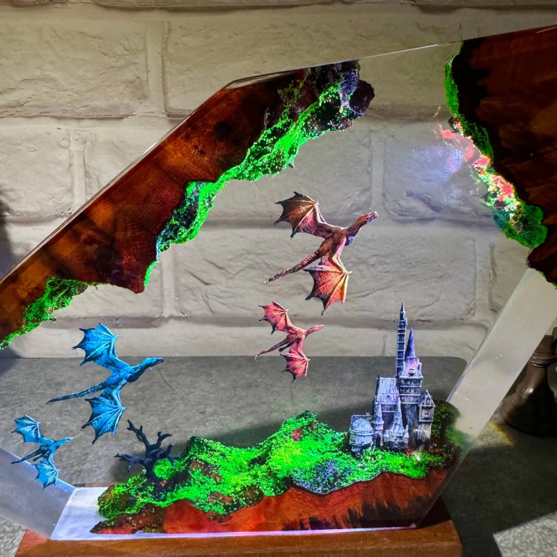 Resin Art Lamp Night Light Fir - مراجعة Light Art And Craft وسعره