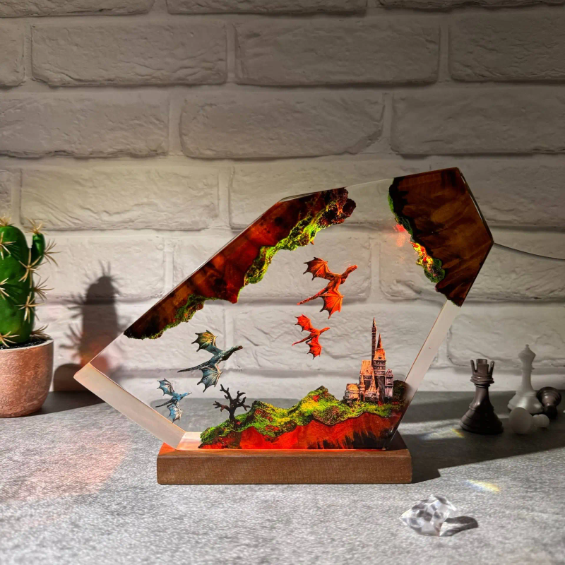 Resin Art Lamp Night Light Fir - مراجعة Light Art And Craft وسعره