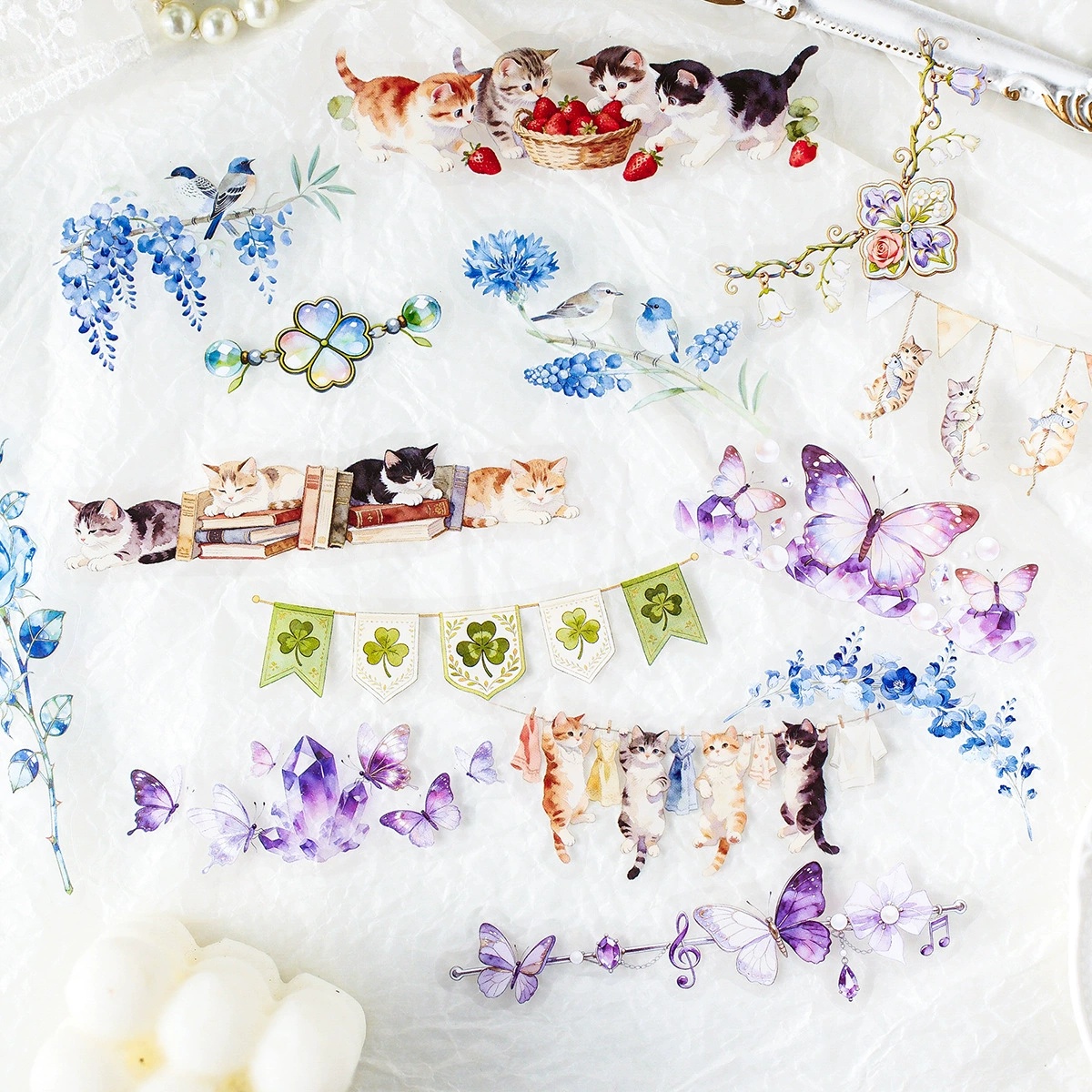 30Pcs Light Whisper  Stickers  - مراجعة Light Art And Craft وسعره
