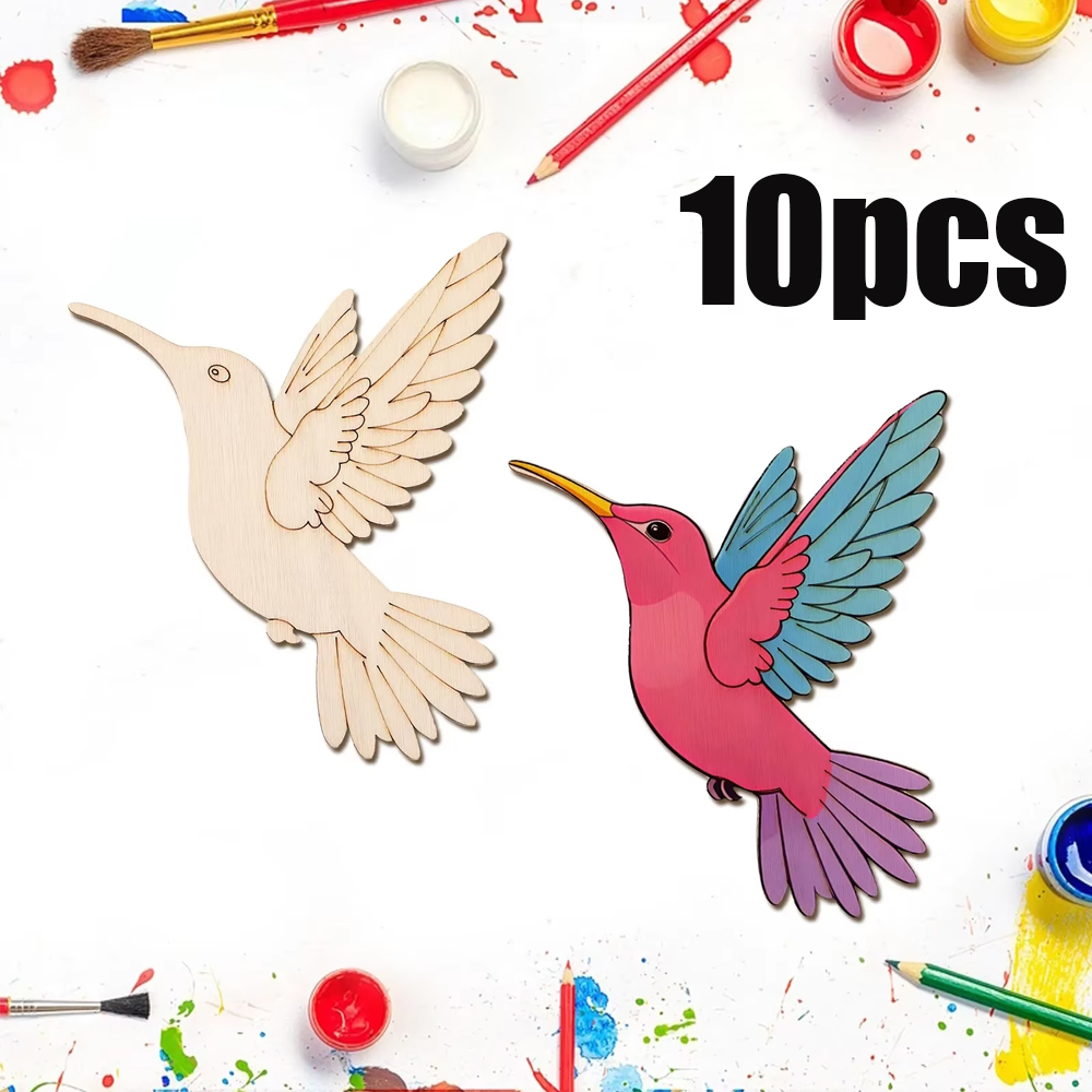 10pcs Unfinished Wood Animal B - مراجعة Art & Craft Toys For Kids وسعره