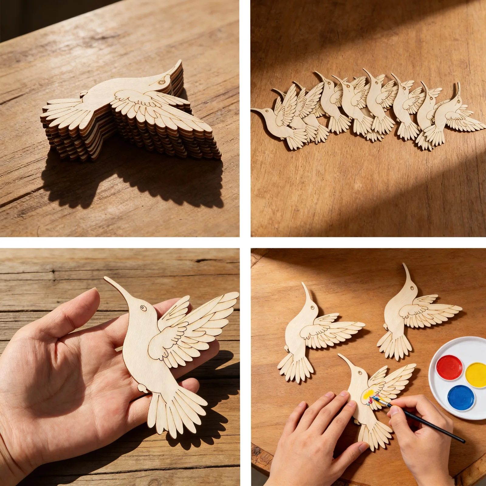 10pcs Unfinished Wood Animal B - مراجعة Art & Craft Toys For Kids وسعره