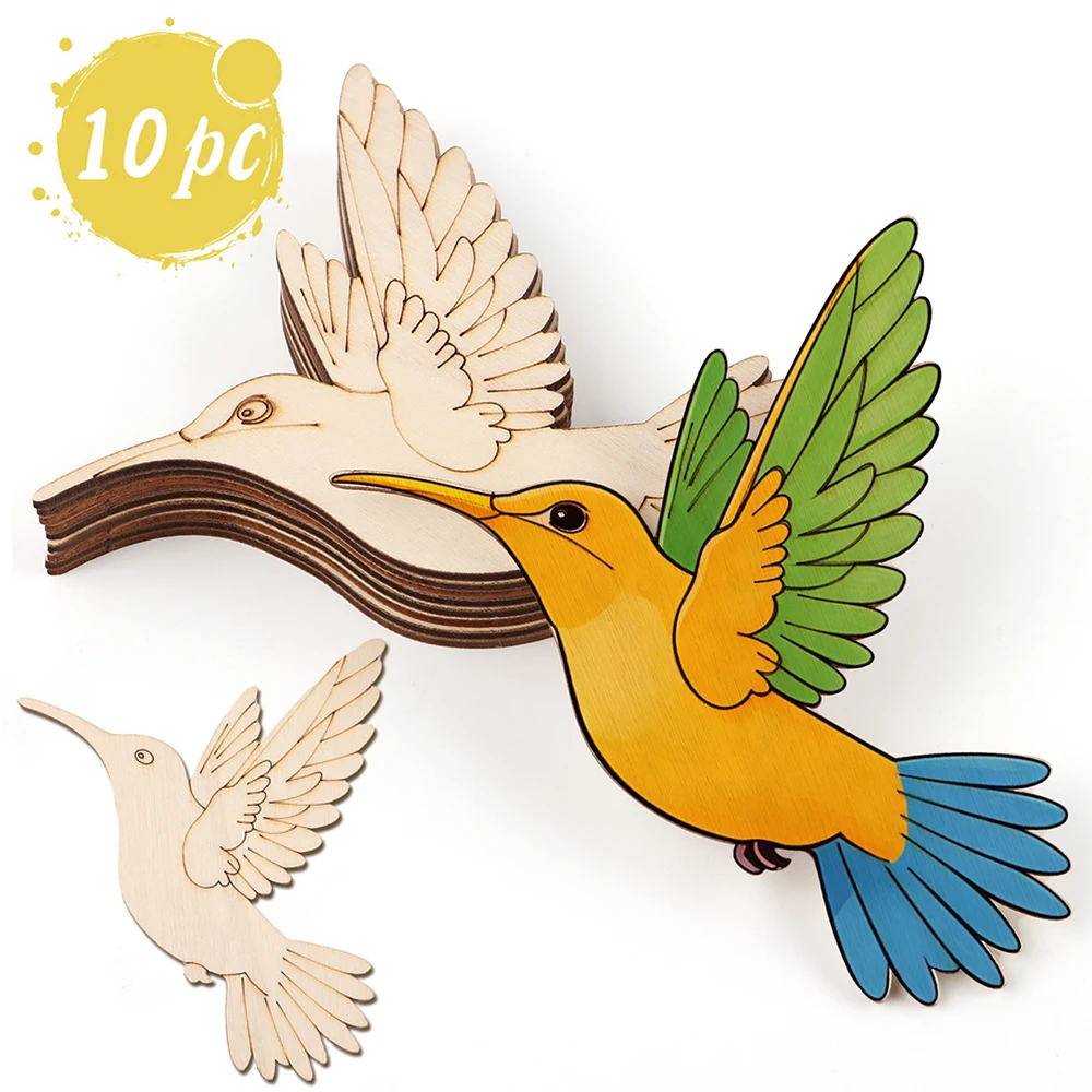10pcs Unfinished Wood Animal B - مراجعة Art & Craft Toys For Kids وسعره