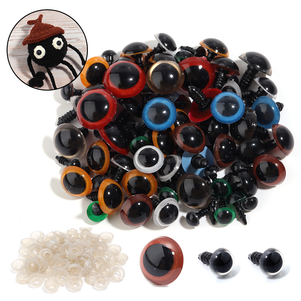 50set 8-20mm Plush Toys Black  - مراجعة Art Craft Eyes وسعره