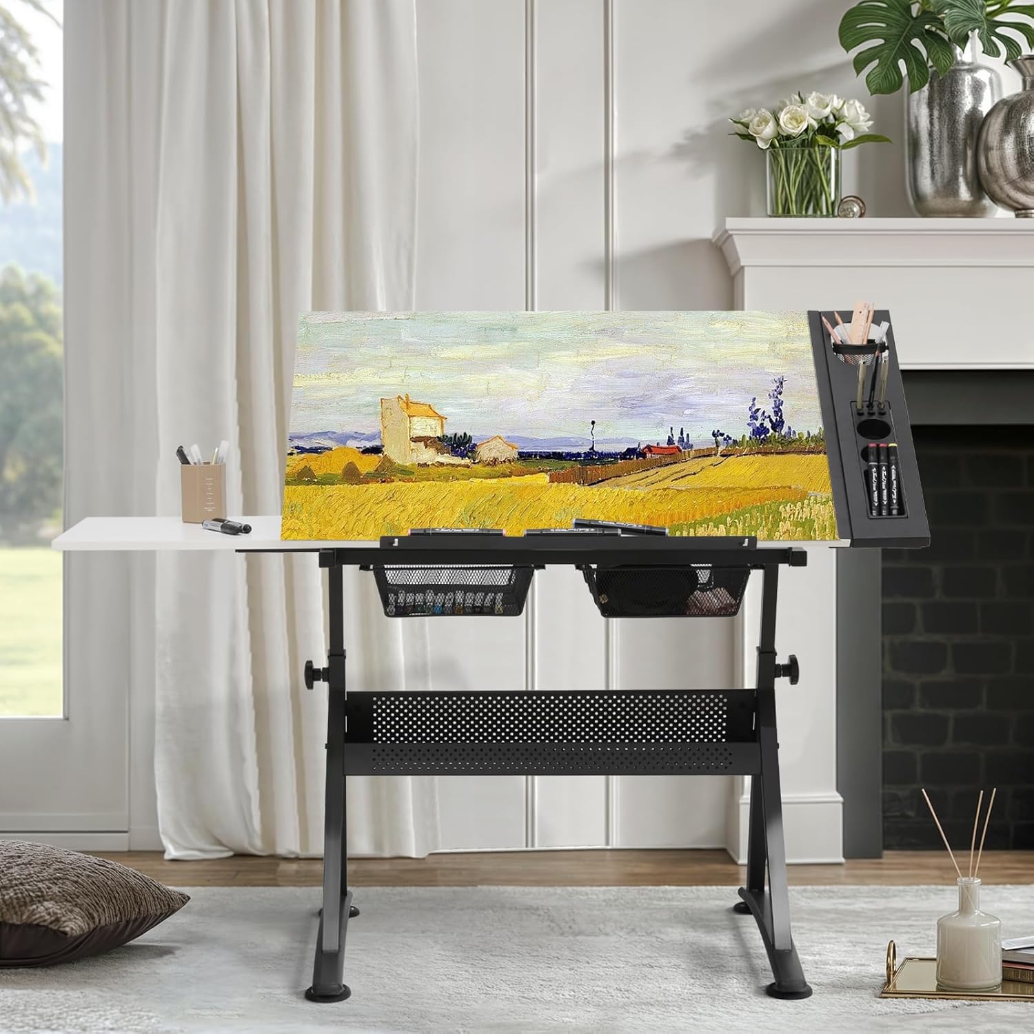 Art Deco Drafting Table, Heigh - مراجعة Art & Craft Toys For Kids وسعره