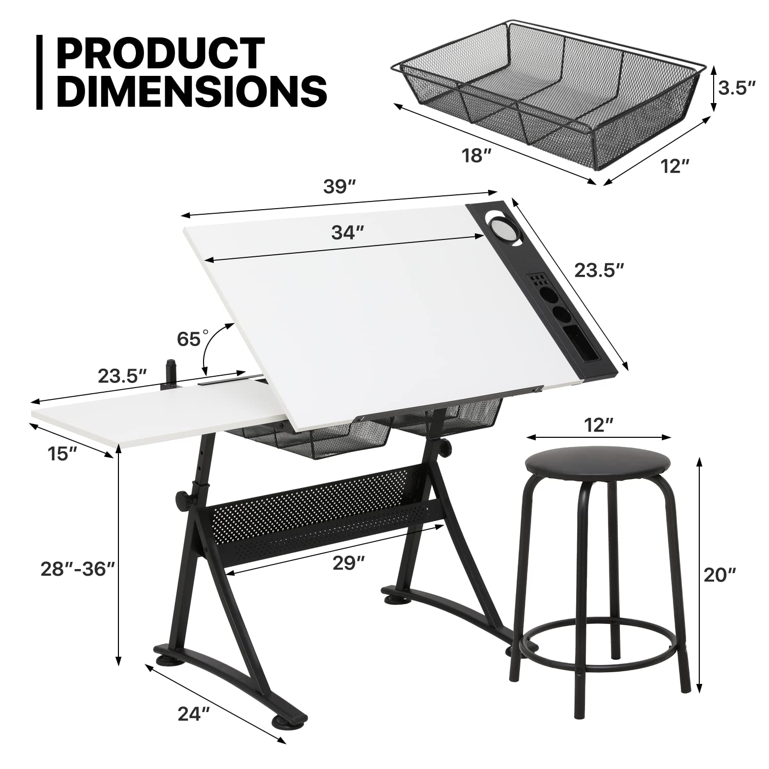Art Deco Drafting Table, Heigh - مراجعة Art & Craft Toys For Kids وسعره