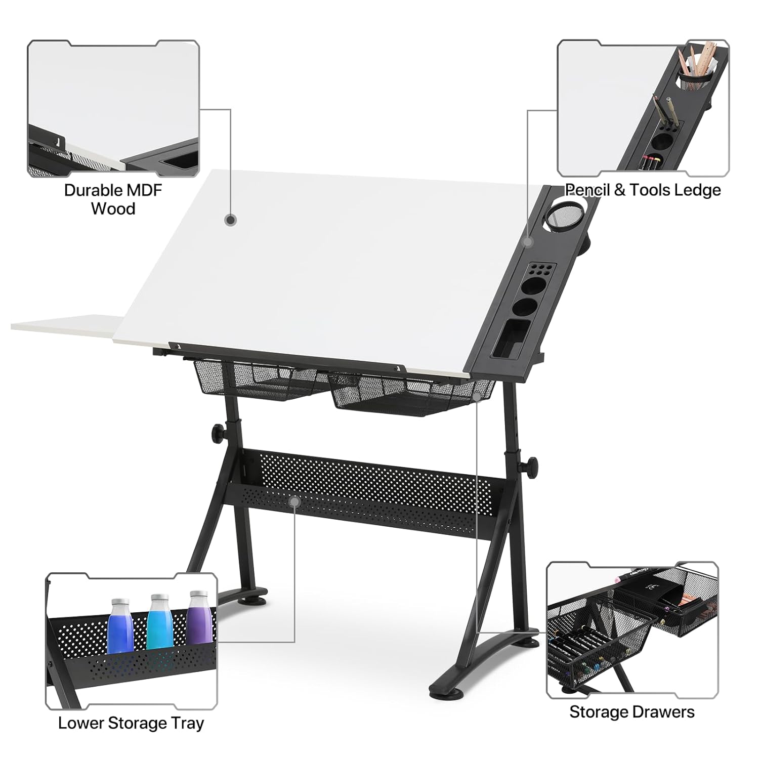 Art Deco Drafting Table, Heigh - مراجعة Art & Craft Toys For Kids وسعره