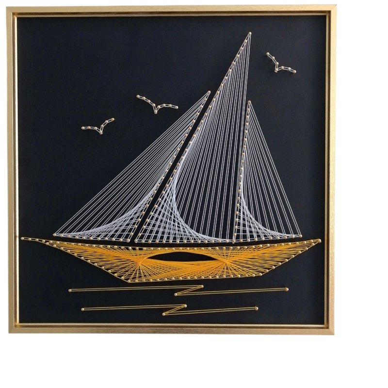 Nail String Art, Sailing Theme - مراجعة Art Craft Gift Ideas وسعره