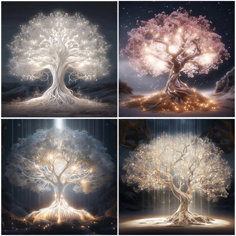 5D DIY 30*30CM Full Round Dril - مراجعة Art Craft Tree وسعره