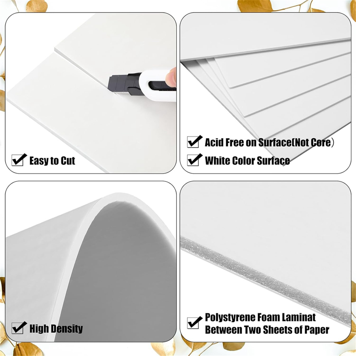 ABNJ 50 Pack Foam Boards 1/8 I - مراجعة Art Craft Board وسعره