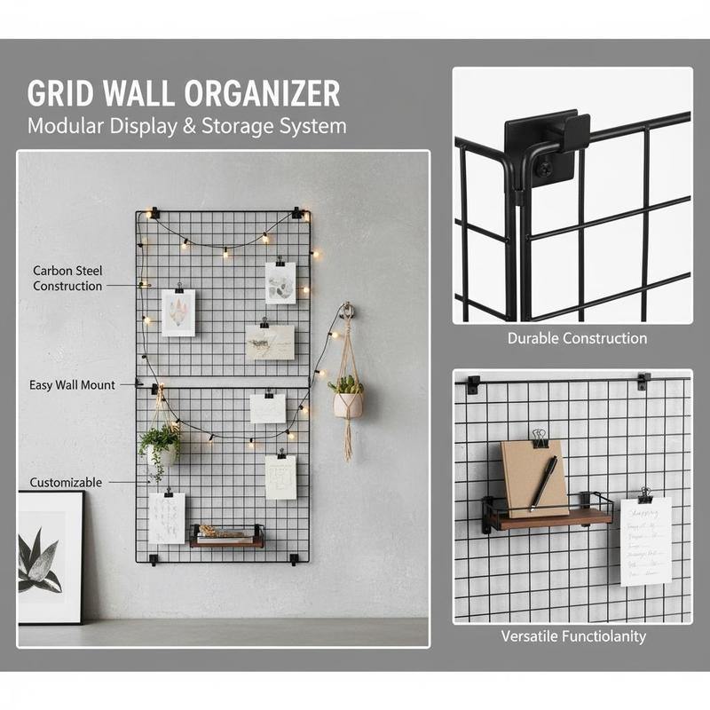 3 Packs Grid Wall Panels, 2 x  - مراجعة Art Craft Board وسعره