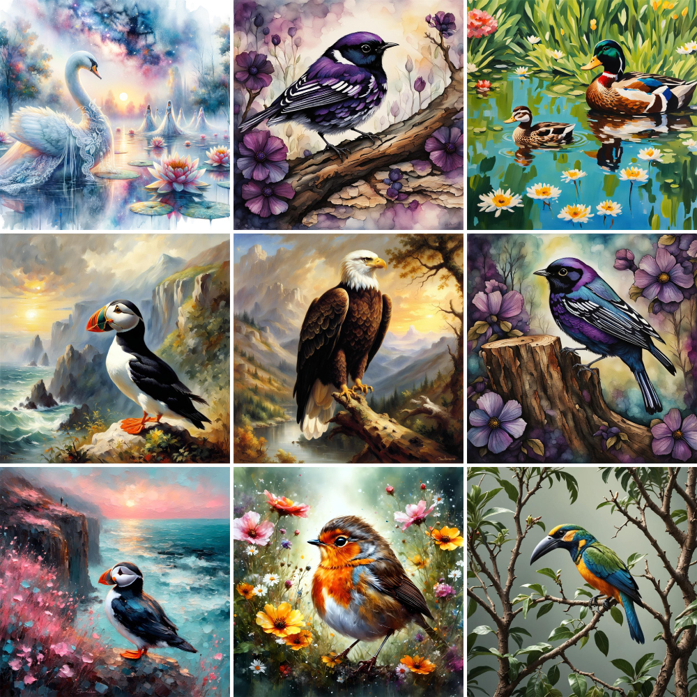 Bird Arctic Puffin Paintings B - مراجعة Art Craft Gift Ideas وسعره