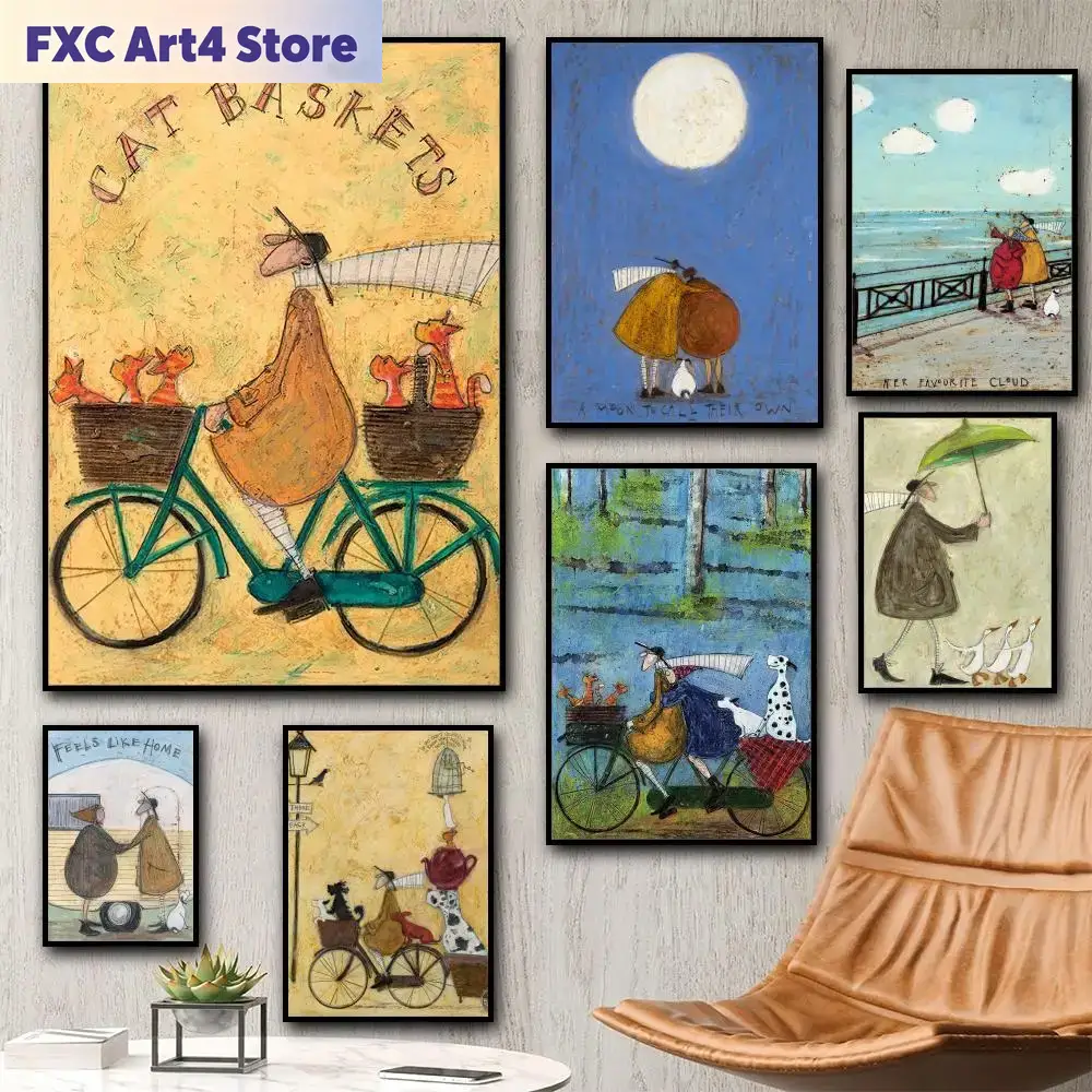 Frameless Sam Toft Art Abstrac - مراجعة Art Craft Love وسعره