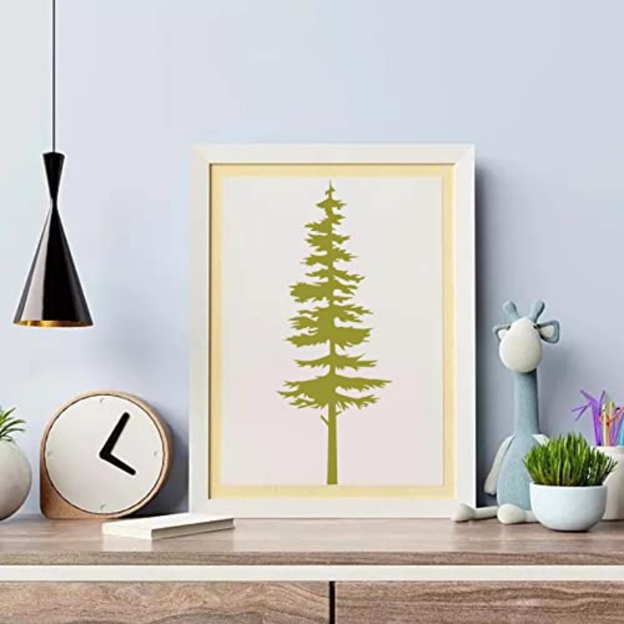 3 Pieces Pine Trees Stencils - - مراجعة Art Craft Tree وسعره