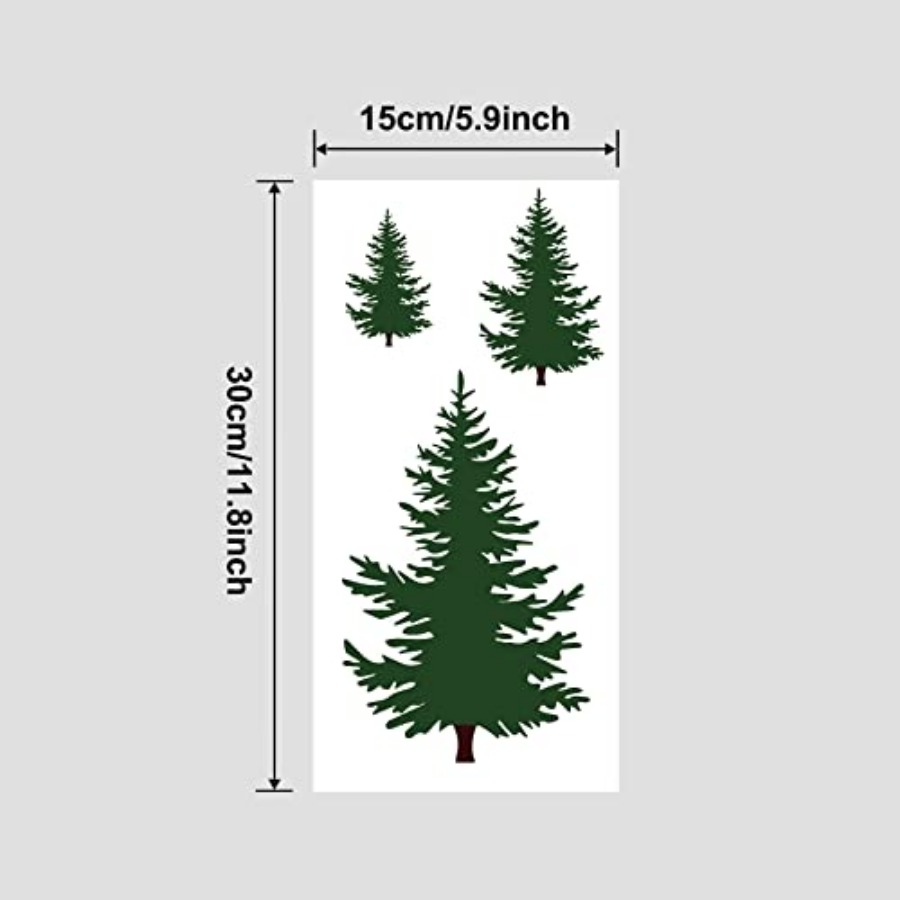 3 Pieces Pine Trees Stencils - - مراجعة Art Craft Tree وسعره